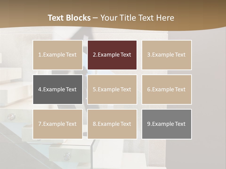 A Man In A Suit Is Walking Down A Set Of Stairs PowerPoint Template