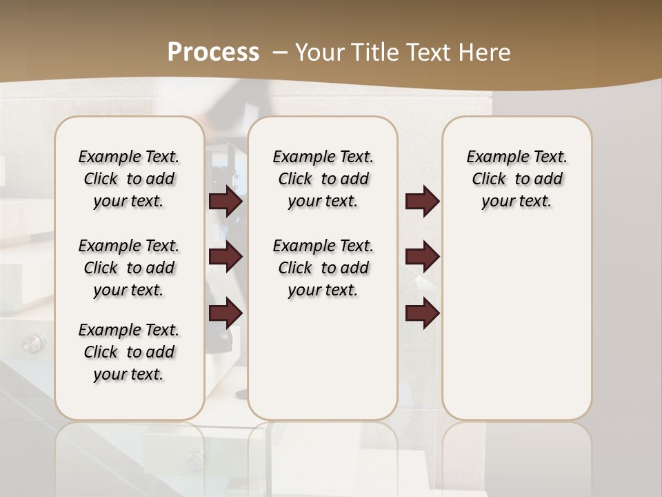 A Man In A Suit Is Walking Down A Set Of Stairs PowerPoint Template