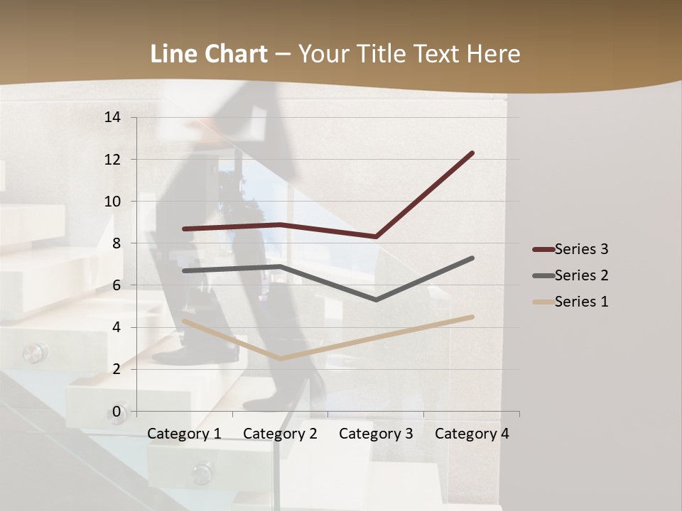 A Man In A Suit Is Walking Down A Set Of Stairs PowerPoint Template