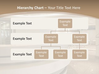 A Large Room With A Counter And Chairs PowerPoint Template