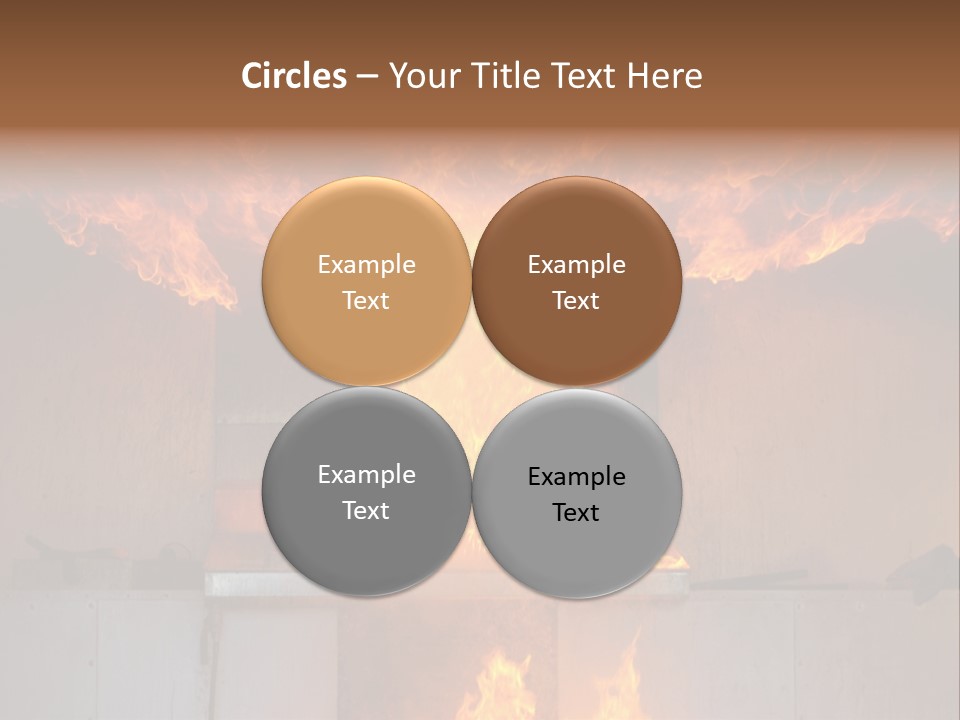 A Large Fire Is Burning In A Building PowerPoint Template