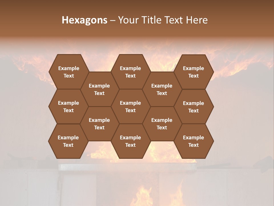 A Large Fire Is Burning In A Building PowerPoint Template