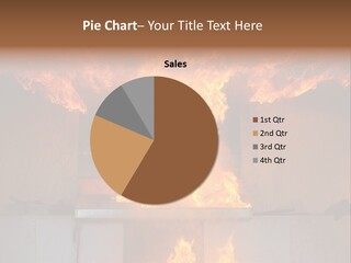 A Large Fire Is Burning In A Building PowerPoint Template