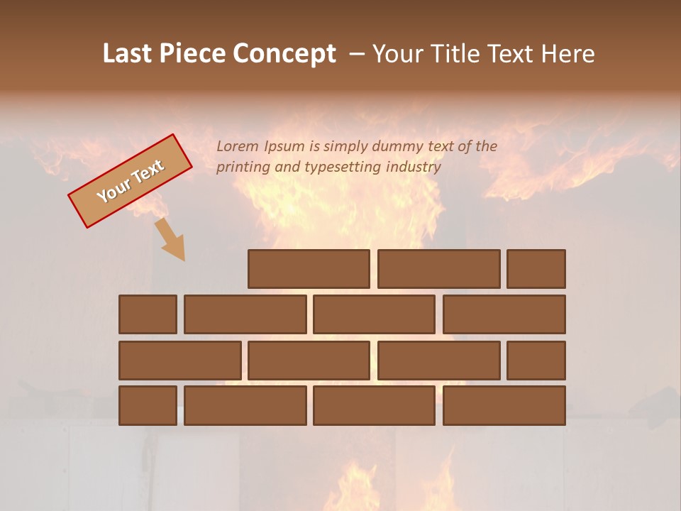 A Large Fire Is Burning In A Building PowerPoint Template