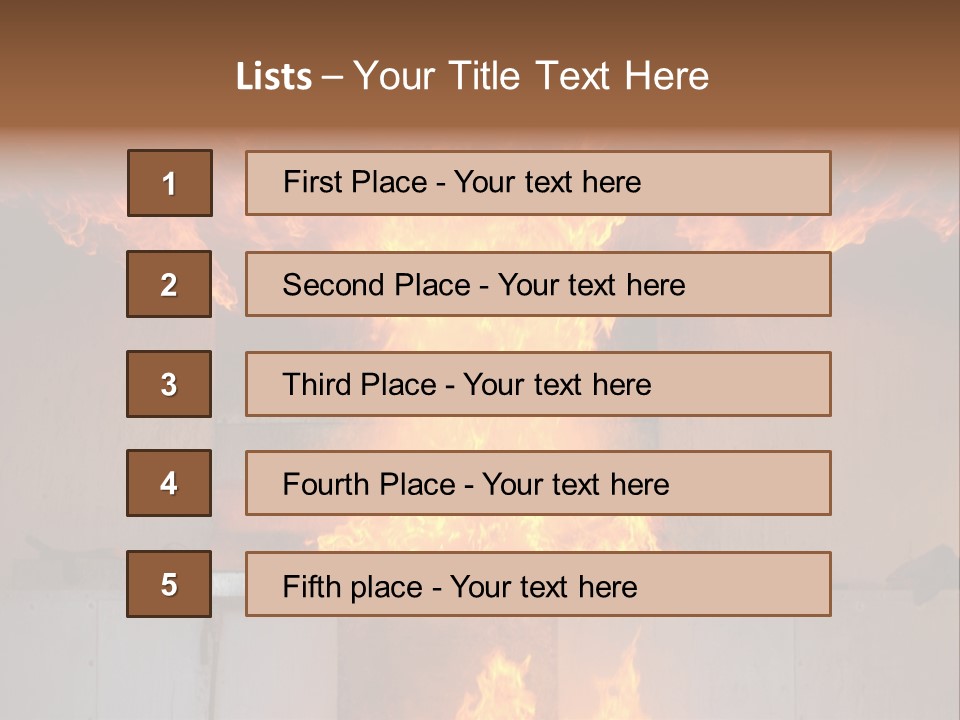 A Large Fire Is Burning In A Building PowerPoint Template