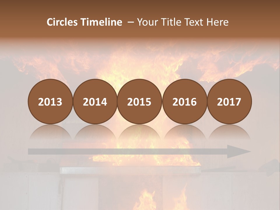 A Large Fire Is Burning In A Building PowerPoint Template