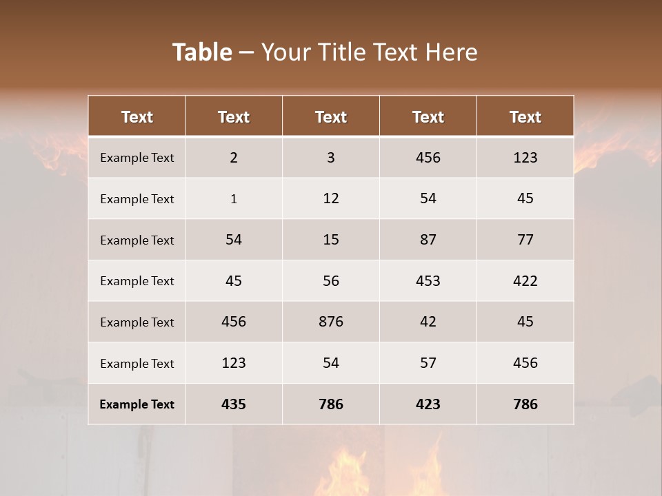 A Large Fire Is Burning In A Building PowerPoint Template
