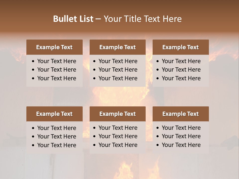 A Large Fire Is Burning In A Building PowerPoint Template