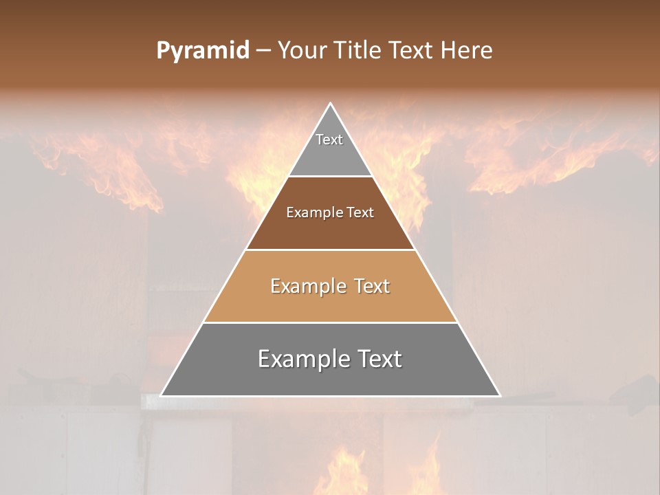 A Large Fire Is Burning In A Building PowerPoint Template
