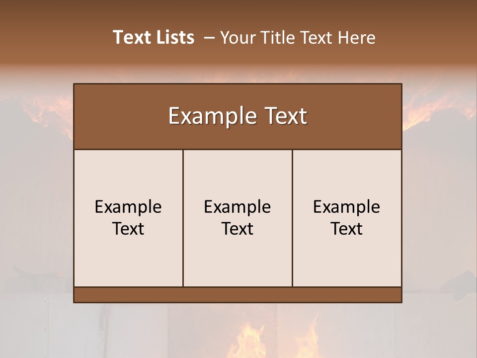A Large Fire Is Burning In A Building PowerPoint Template