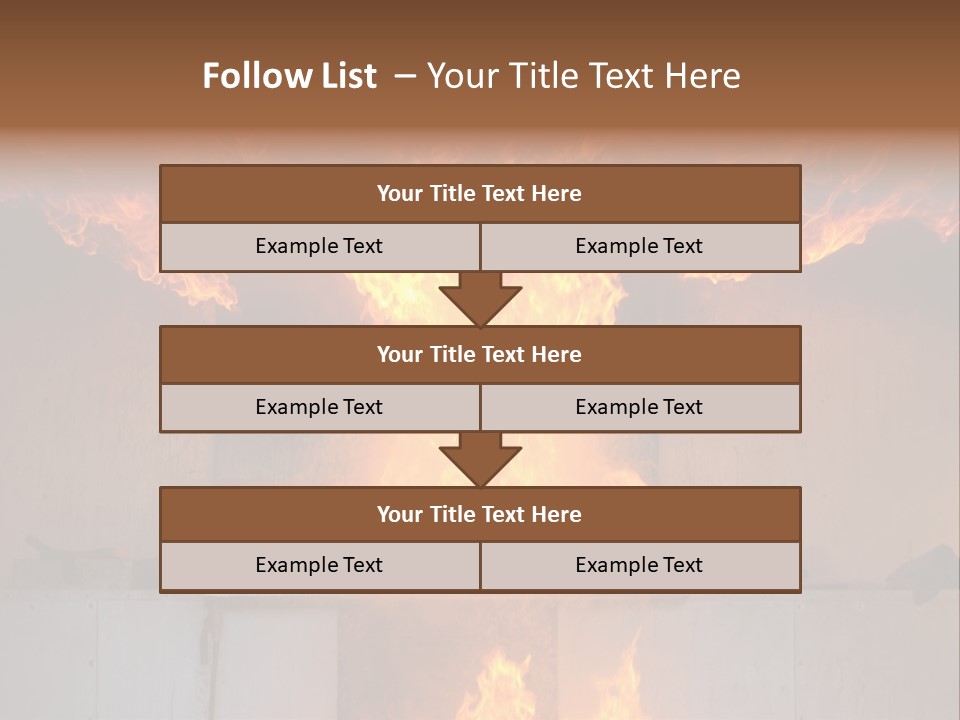 A Large Fire Is Burning In A Building PowerPoint Template