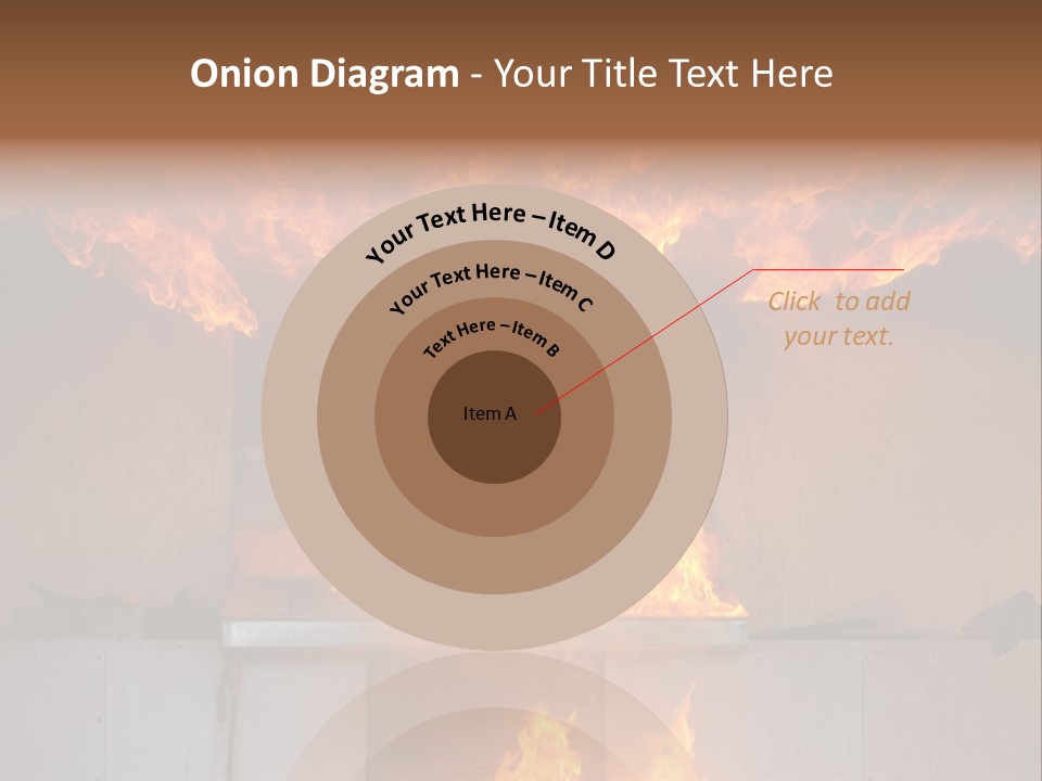 A Large Fire Is Burning In A Building PowerPoint Template