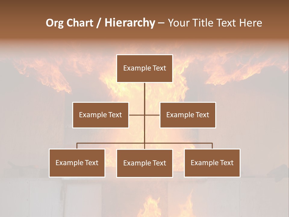 A Large Fire Is Burning In A Building PowerPoint Template