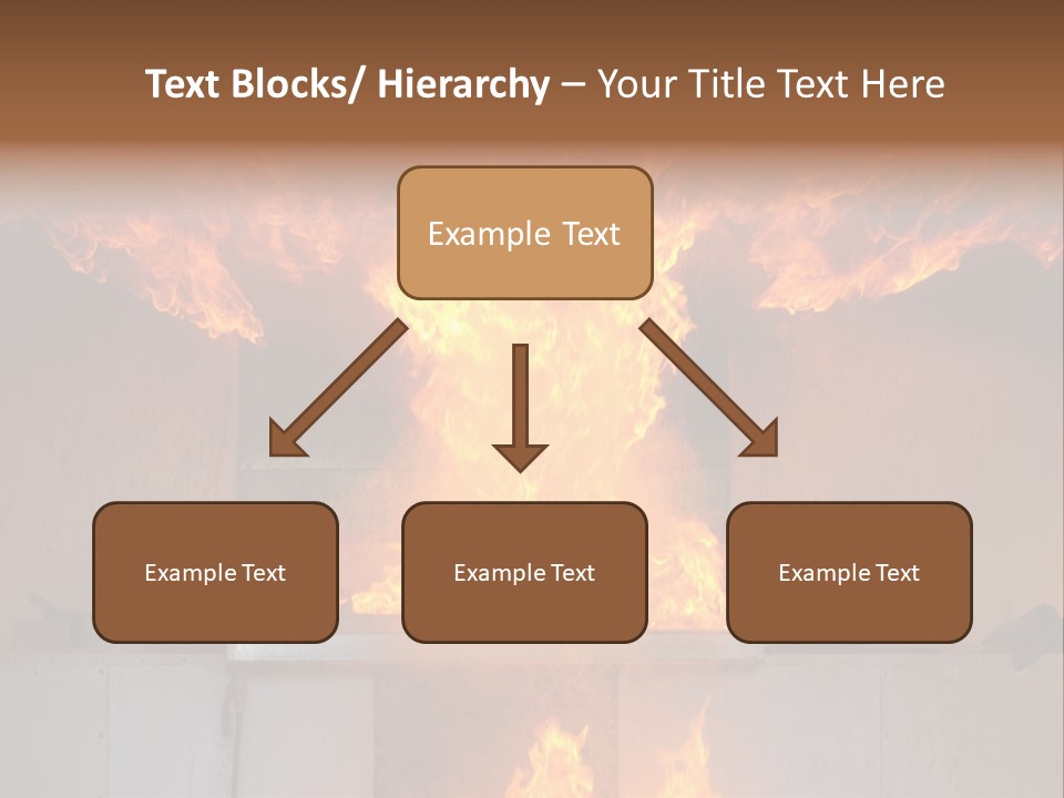 A Large Fire Is Burning In A Building PowerPoint Template