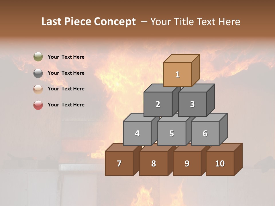 A Large Fire Is Burning In A Building PowerPoint Template