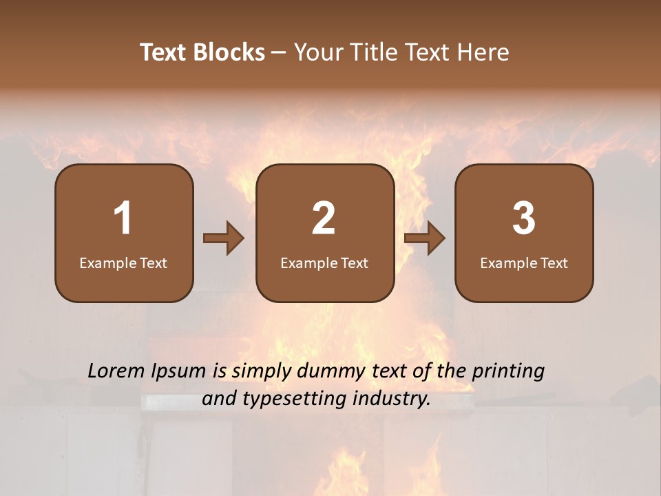 A Large Fire Is Burning In A Building PowerPoint Template