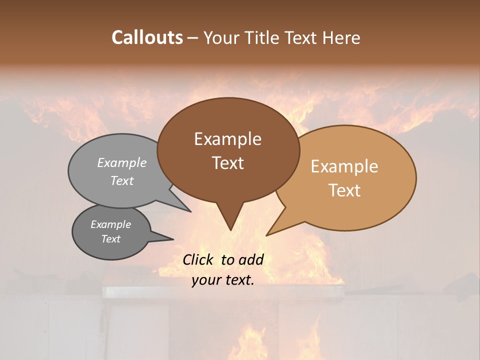 A Large Fire Is Burning In A Building PowerPoint Template