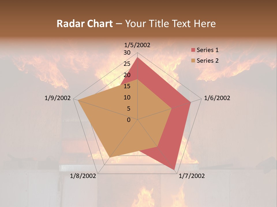 A Large Fire Is Burning In A Building PowerPoint Template