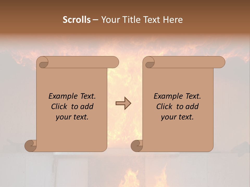 A Large Fire Is Burning In A Building PowerPoint Template