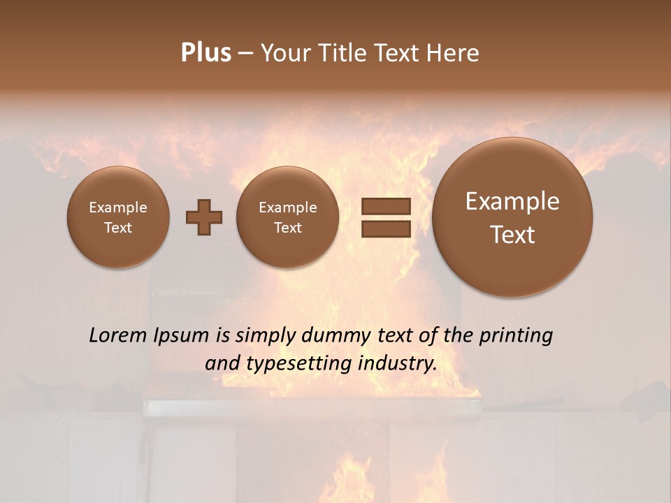 A Large Fire Is Burning In A Building PowerPoint Template