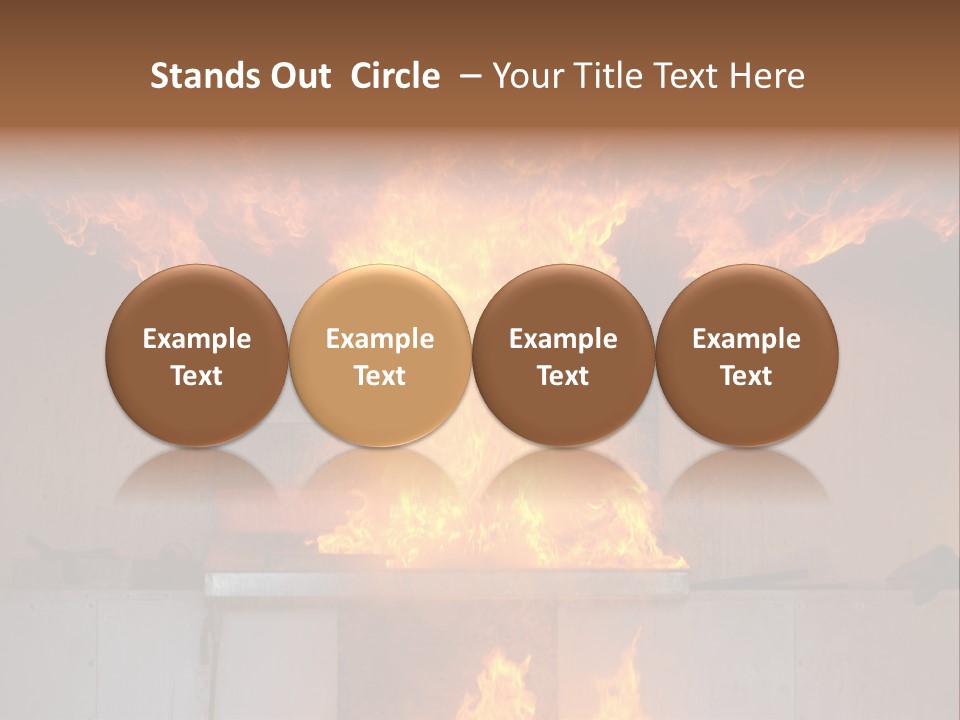 A Large Fire Is Burning In A Building PowerPoint Template