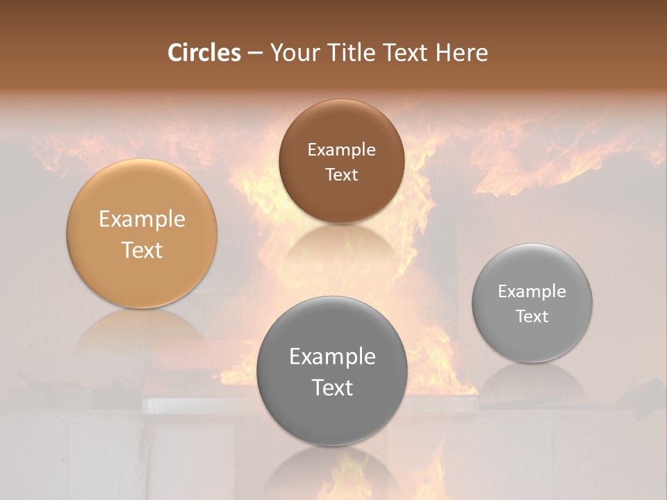 A Large Fire Is Burning In A Building PowerPoint Template