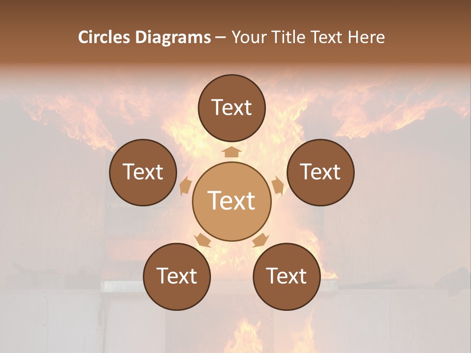 A Large Fire Is Burning In A Building PowerPoint Template