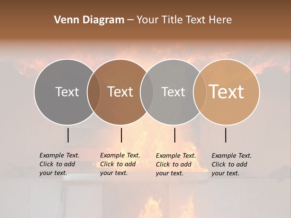 A Large Fire Is Burning In A Building PowerPoint Template
