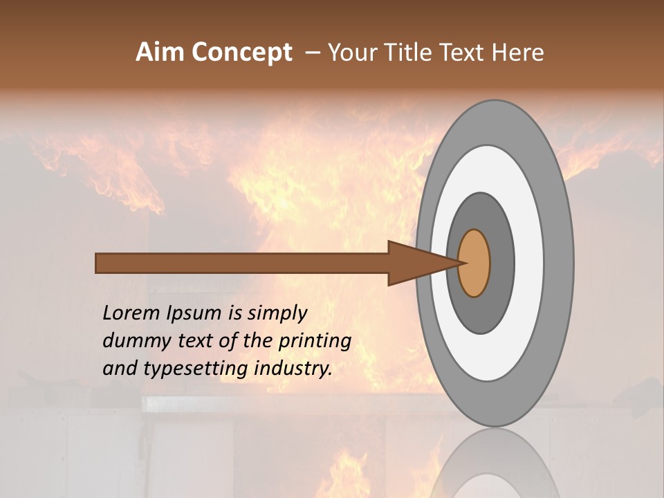 A Large Fire Is Burning In A Building PowerPoint Template