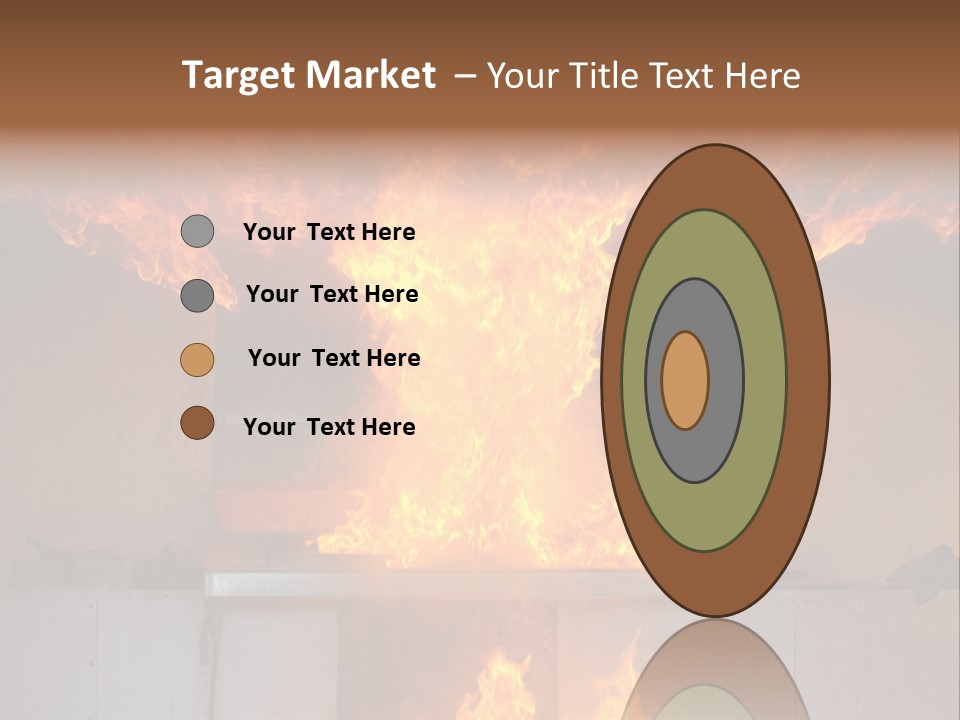 A Large Fire Is Burning In A Building PowerPoint Template