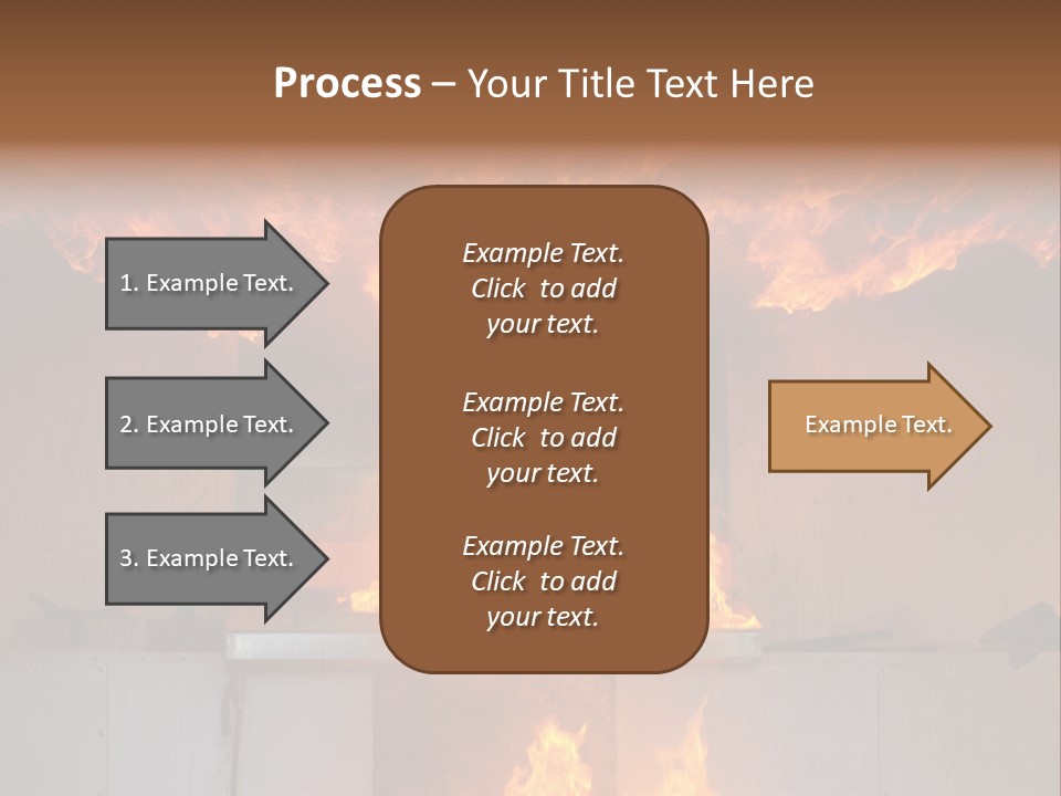 A Large Fire Is Burning In A Building PowerPoint Template
