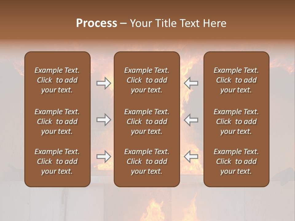 A Large Fire Is Burning In A Building PowerPoint Template