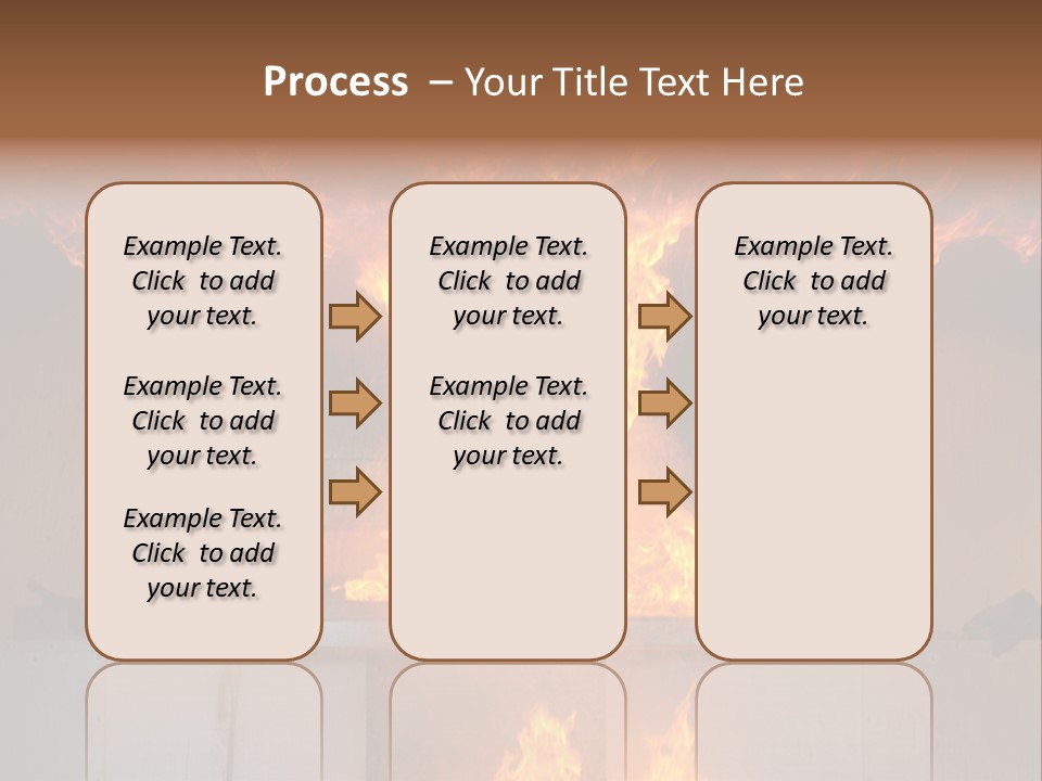 A Large Fire Is Burning In A Building PowerPoint Template