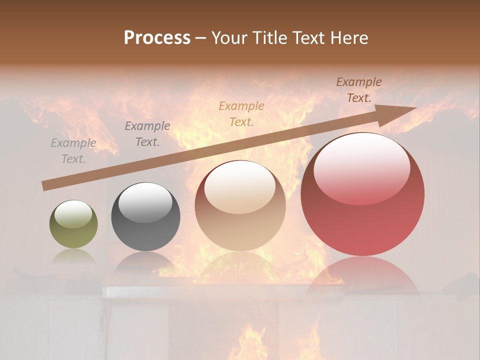 A Large Fire Is Burning In A Building PowerPoint Template
