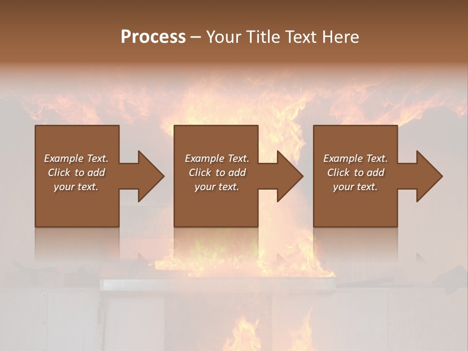A Large Fire Is Burning In A Building PowerPoint Template