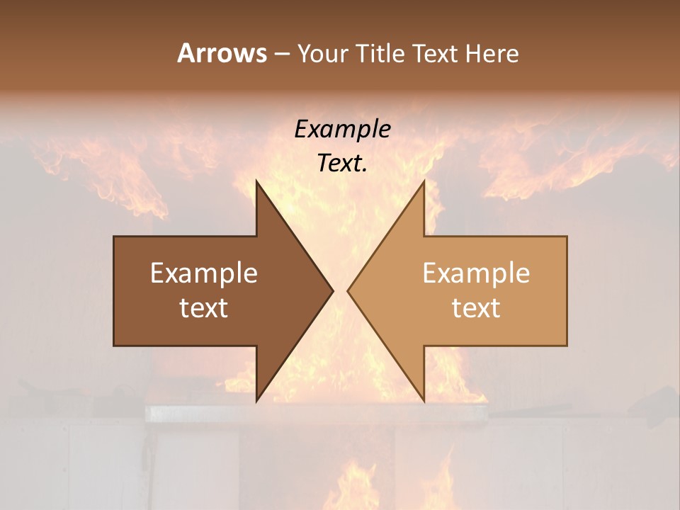 A Large Fire Is Burning In A Building PowerPoint Template
