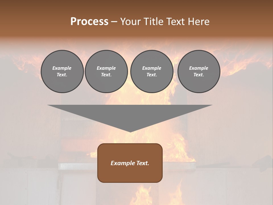 A Large Fire Is Burning In A Building PowerPoint Template