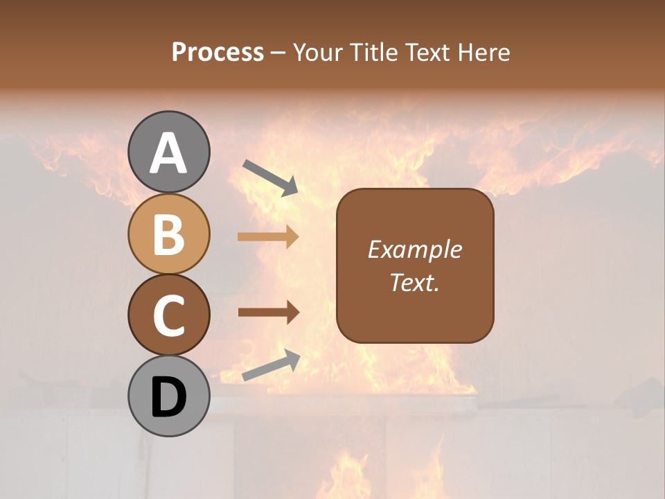 A Large Fire Is Burning In A Building PowerPoint Template