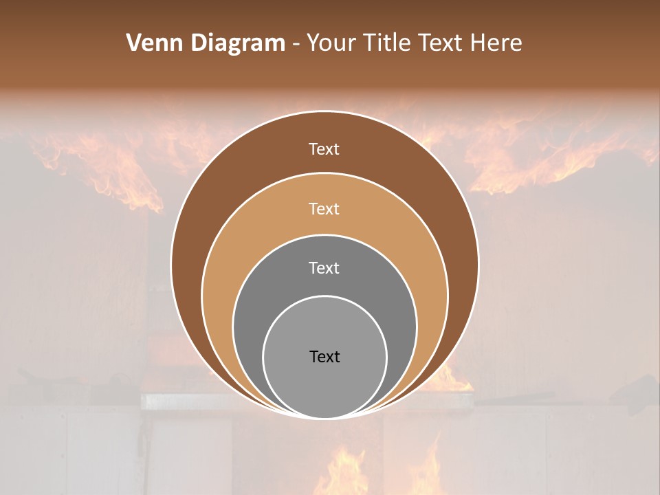 A Large Fire Is Burning In A Building PowerPoint Template