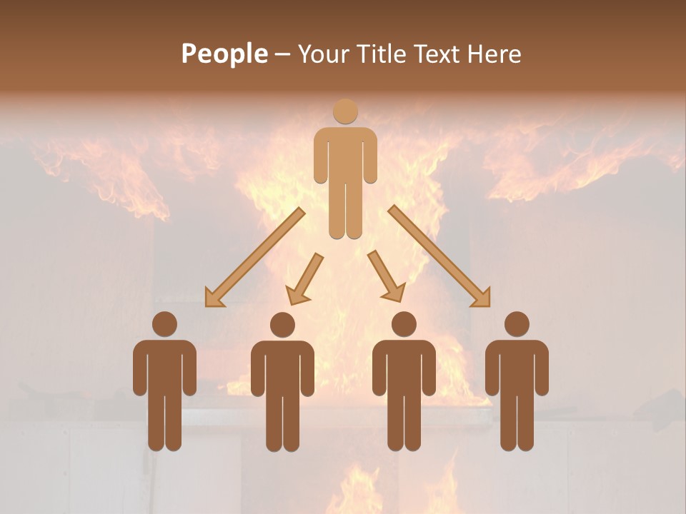 A Large Fire Is Burning In A Building PowerPoint Template