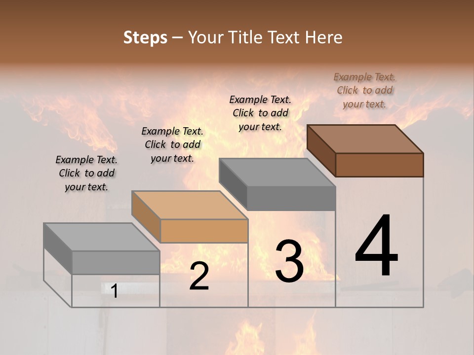 A Large Fire Is Burning In A Building PowerPoint Template