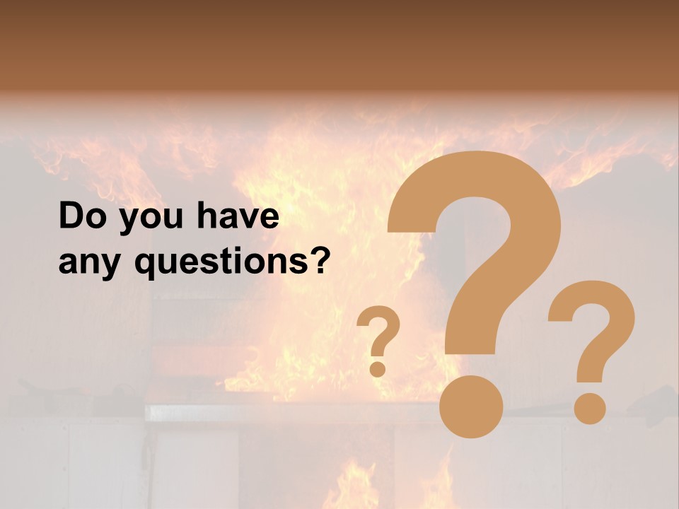 A Large Fire Is Burning In A Building PowerPoint Template