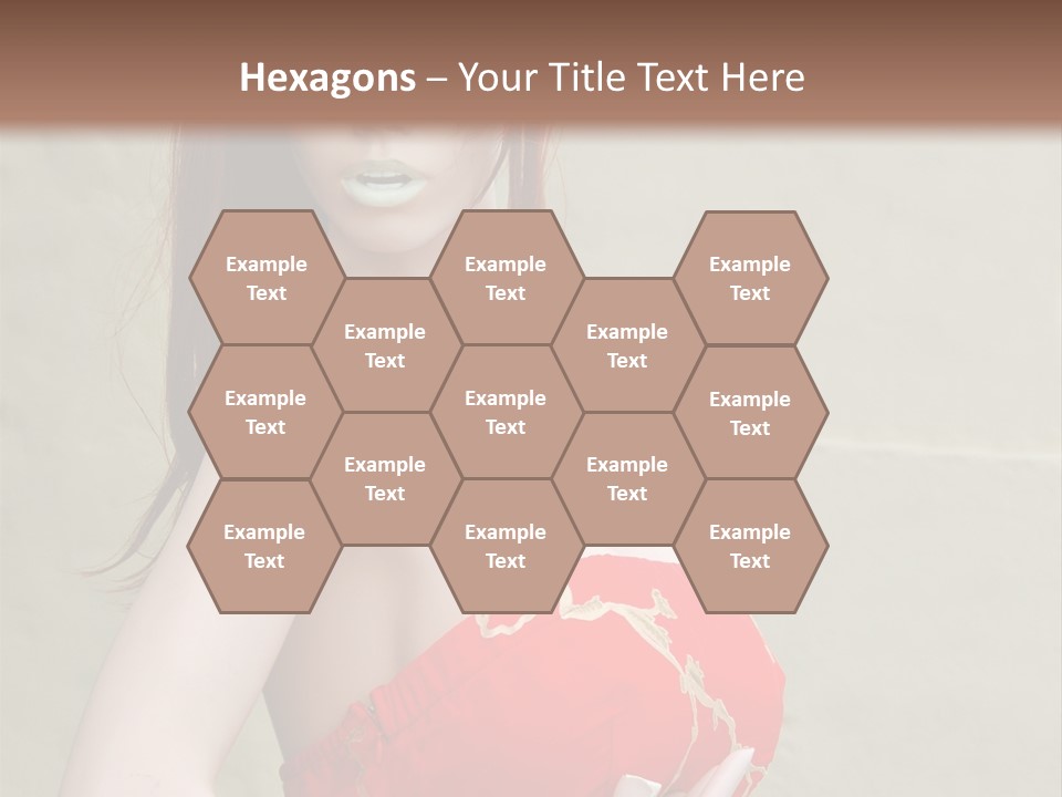 A Female Mannequin Wearing A Red Dress With A Black Headband PowerPoint Template