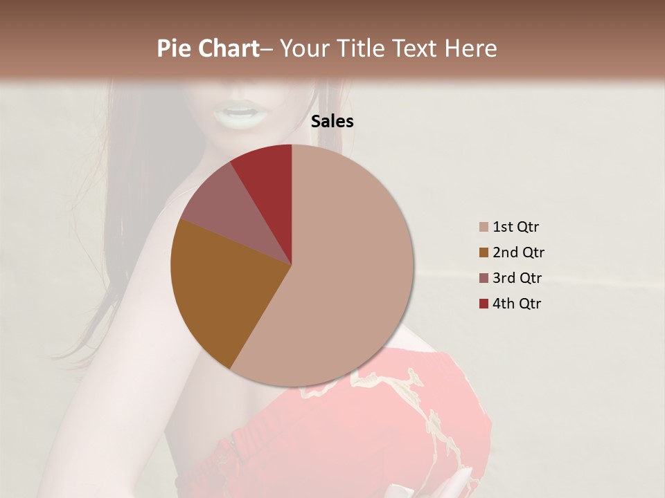 A Female Mannequin Wearing A Red Dress With A Black Headband PowerPoint Template