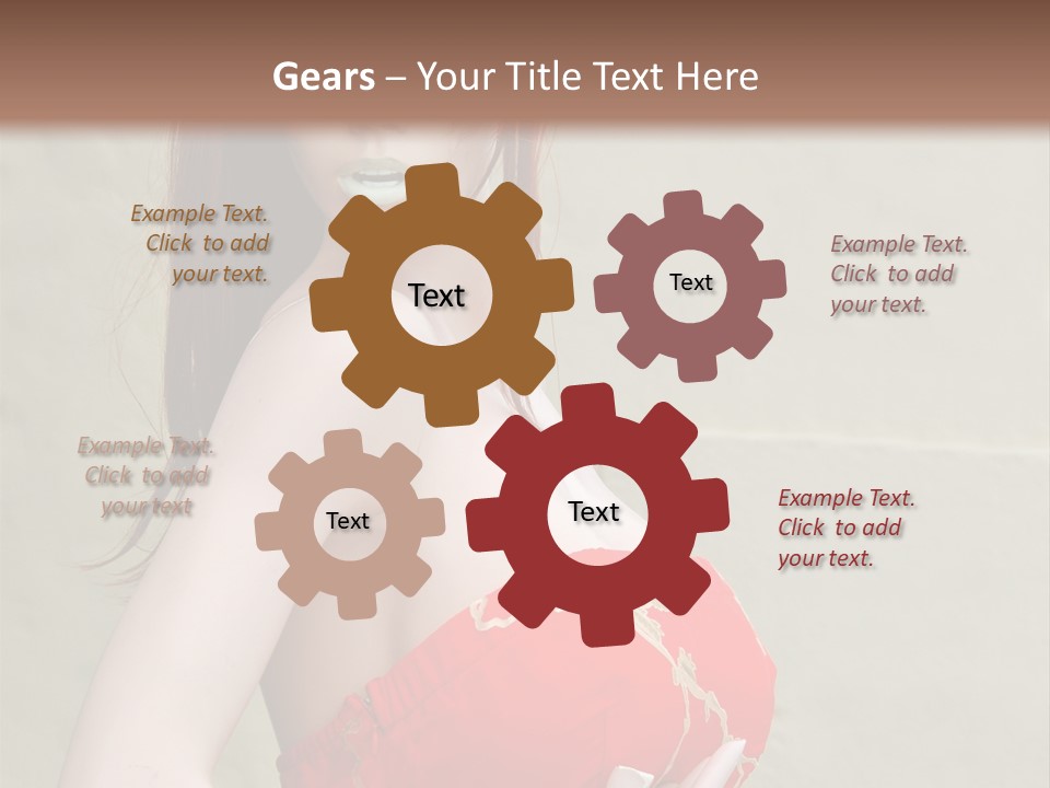 A Female Mannequin Wearing A Red Dress With A Black Headband PowerPoint Template