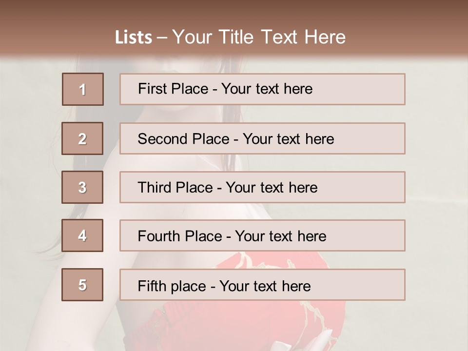 A Female Mannequin Wearing A Red Dress With A Black Headband PowerPoint Template