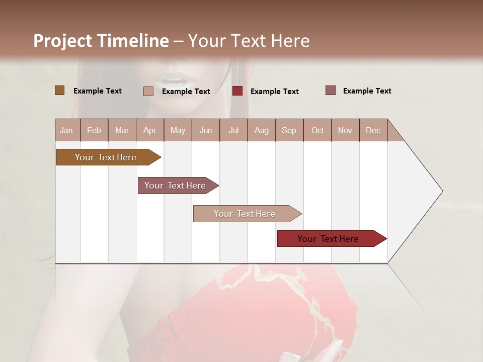 A Female Mannequin Wearing A Red Dress With A Black Headband PowerPoint Template