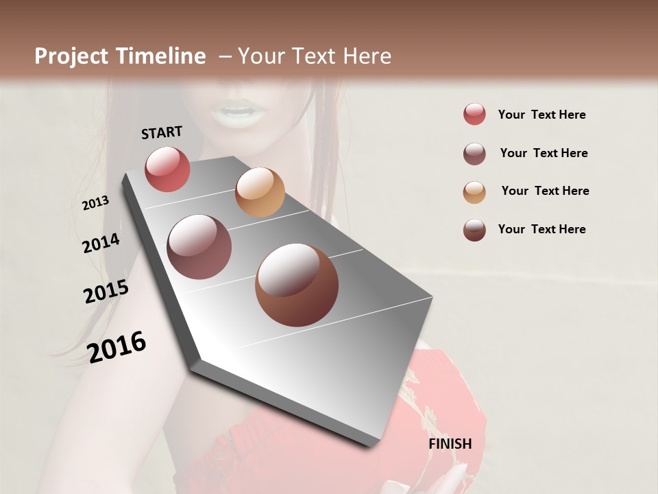 A Female Mannequin Wearing A Red Dress With A Black Headband PowerPoint Template