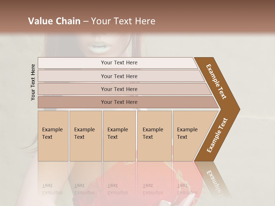 A Female Mannequin Wearing A Red Dress With A Black Headband PowerPoint Template