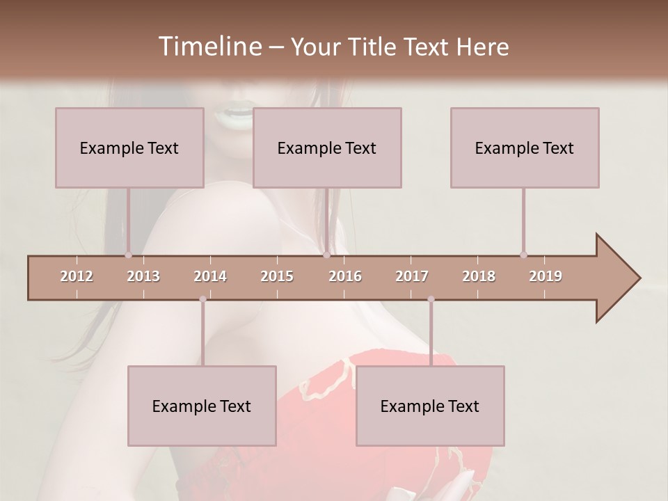 A Female Mannequin Wearing A Red Dress With A Black Headband PowerPoint Template